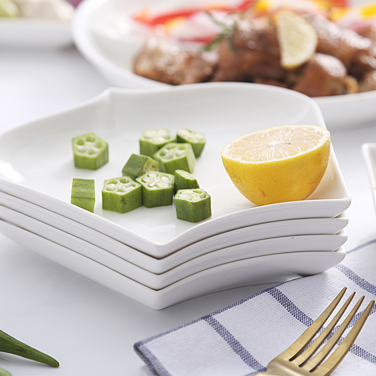 Creative ceramic plate, disc, dessert plate, fruit plate, dinner plate, rice bowl, soup bowl, salad bowl set