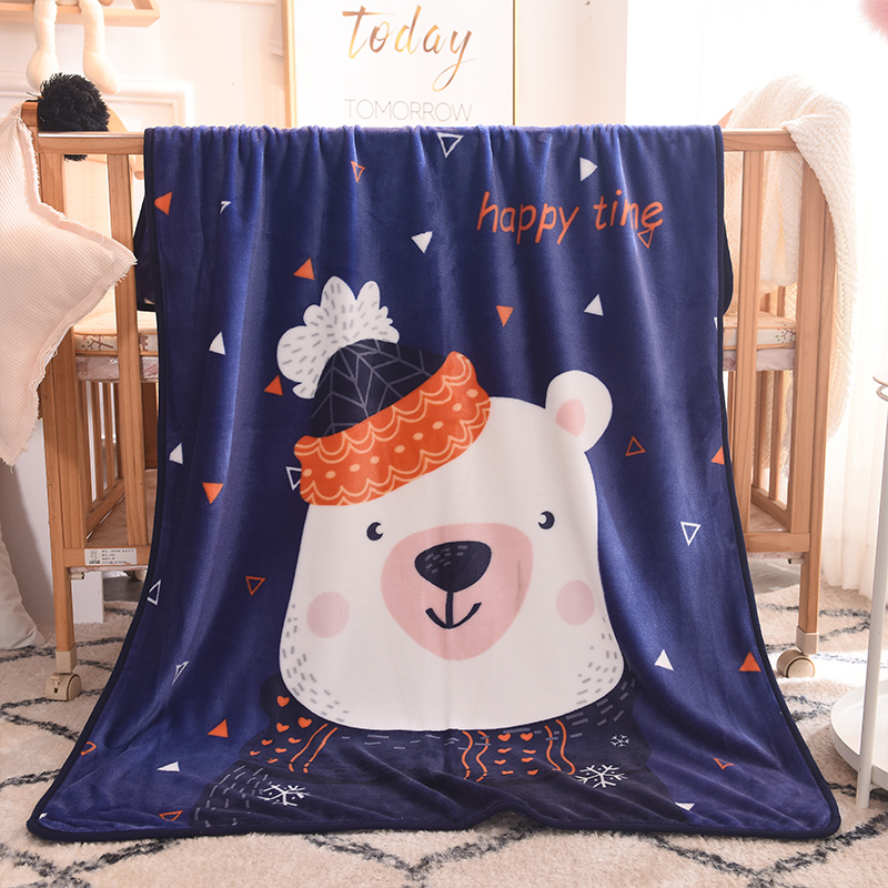 Fallais Suede Small Blanket Children Quilt Soft Air Conditioning Blanket Coral Suede Blanket Spring Autumn Baby Afternoon Nap Kindergarten Blanket