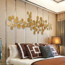 European-style light luxury metal wrought wall hanging living room dining room background wall decoration pendant creative wall hanging