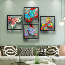 Wrought Iron Butterfly Wall decoration European style wall decoration living room background wall pendant creative home wall decoration