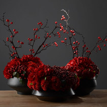 New Chinese simulation plant decoration fake flower ornaments Living Room restaurant desktop potted home indoor fake green bonsai