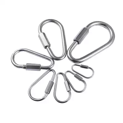 Stainless steel pear-shaped kite buckle nut quick-hanging multifunctional connection buckle Mountaineering Rock climbing lock pet chain clasp