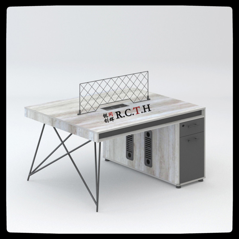 DIOUS office furniture industrial style desk staff computer desk geometric series card seat financial staff desk - Taobao