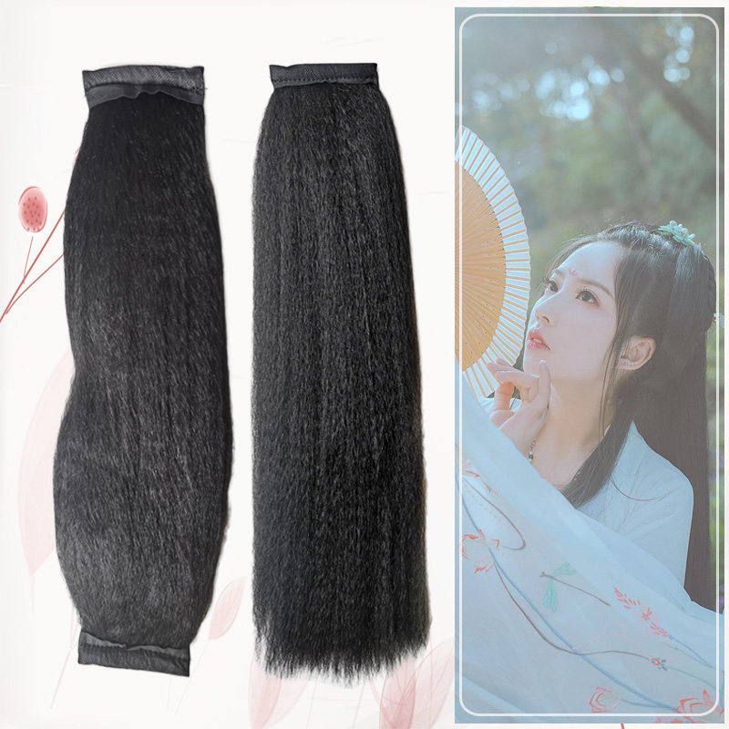 Ponytail corn whisker curly hair row single-headed double-headed hair bun hair package photo studio modeling stage performance COS ancient style