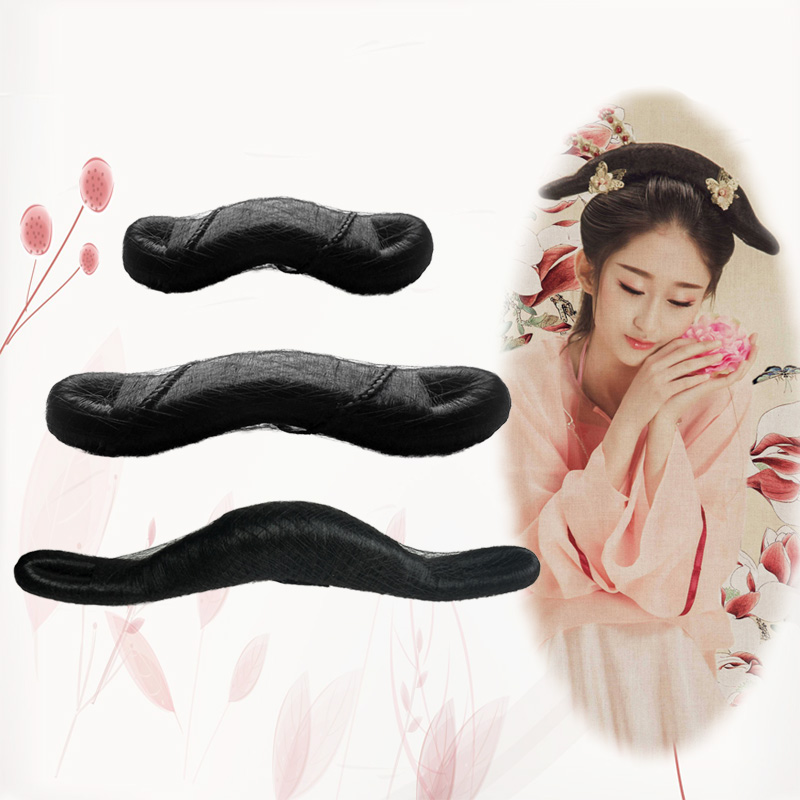 Tianyifang ancient costume wig bag children's jade song photo studio photo grid flag head can be bent Hanfu hair stick hair bun