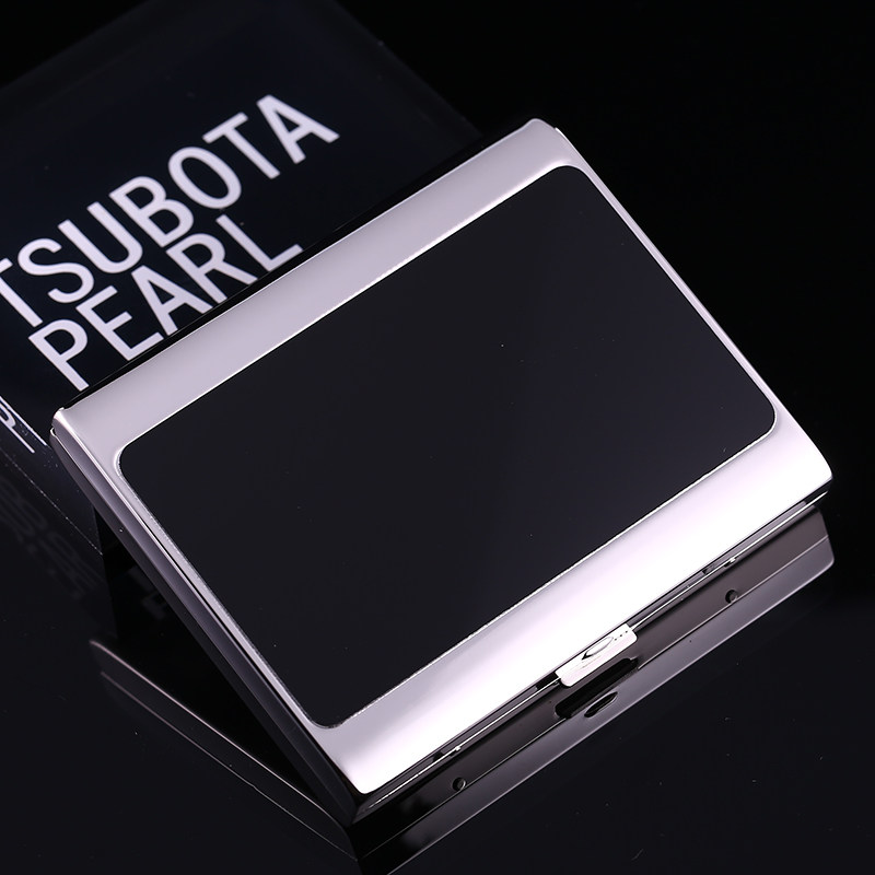 Japan imported PEARL pearl high-end cigarette case pure copper brushed cigarette clip gift men 20 sticks