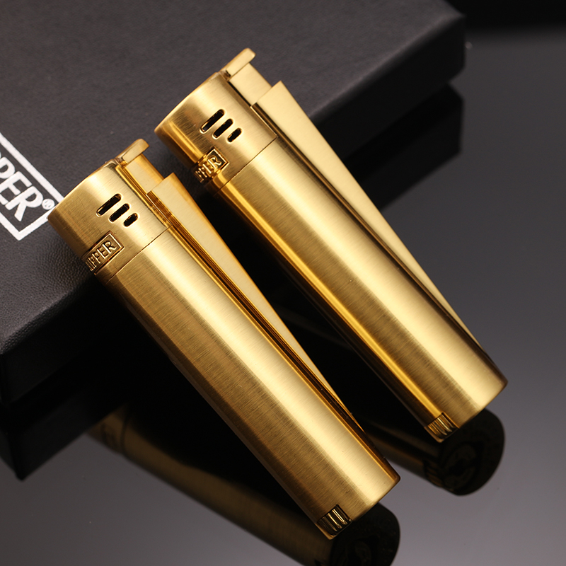 Spanish Clipper can lifu lighter metal windproof straight lighter electronic creative personality lettering
