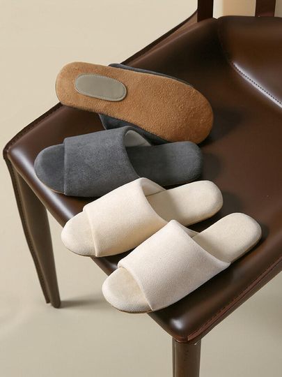 Spring and Summer Open Japanese-Style Home Indoor Men's and Women's Silent Home Soft-Soled Large-Size Floor Confinement Cotton Slippers