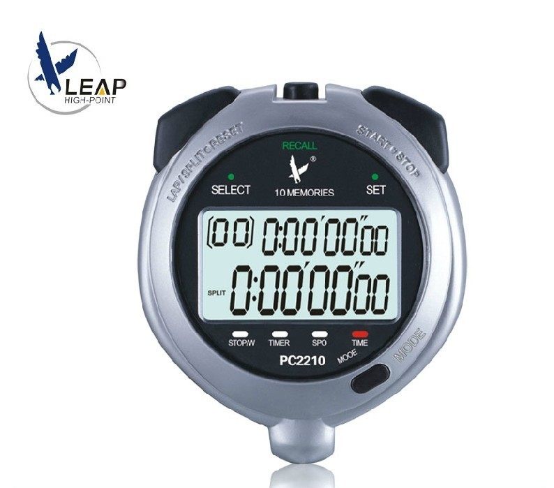 Tianfu Stopwatch PC2210 Double Row 10 Track Stopwatch Waterproof Electronic Stopwatch Timer Professional Sports Appliances