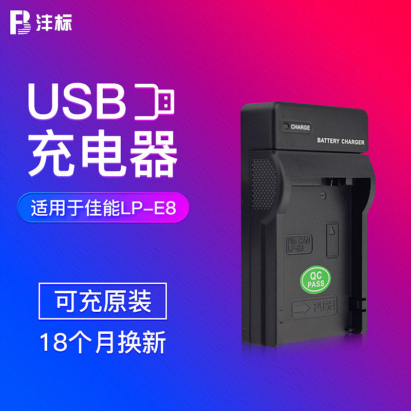Fengbiao LP-E8 charger USB mobile charger Car Canon SLR EOS 600D 650D 550D 700D Battery Dual Slot Charger Digital Camera Accessories