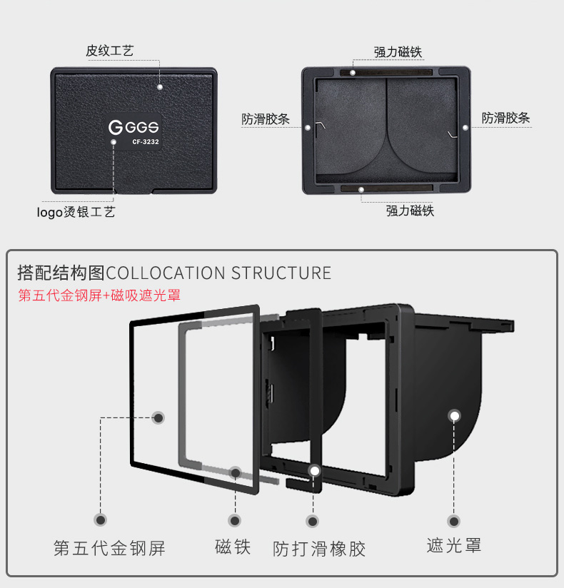 Năm màn hình ma thuật phụ kiện máy ảnh màn hình lá GGS Canon EOS 6D2 5D4 5D3 6D 70D 80D 77D 7D2 700D 800D 1DX 1DX2 thép màng bảo vệ SLR - Phụ kiện máy ảnh kỹ thuật số túi da đựng máy ảnh