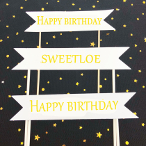 sweet love birthday cake insert happy birthday bronzing cake decoration flag flag planting