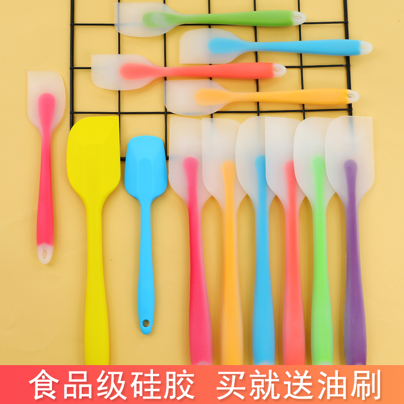 Cream scraper high temperature resistant silicone scraper translucent large cake spatula baking tool household mixing knife