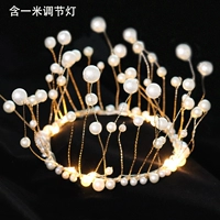 Cross -colored Жемчужная корона ручной работы <с огнями>