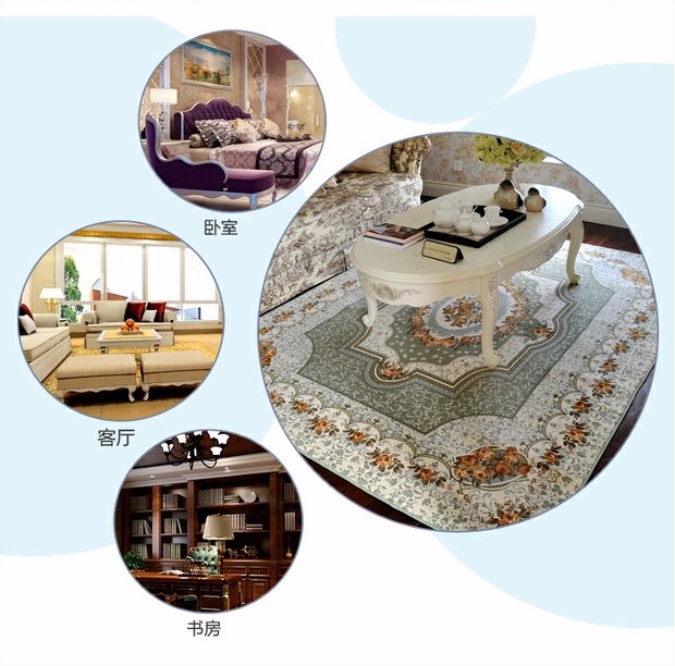 Thảm phòng khách phong cách châu Âu Bàn cà phê trơn trượt Phòng ngủ đầy đủ sofa phía trước hiện đại tối giản san hô nhung sàn mat Máy có thể giặt được - Thảm thảm trải nhà
