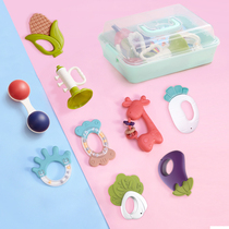 Infant tooth glue can be boiled rattle 9-piece set of newborn baby molars comfort toy hand-held ball non-toxic