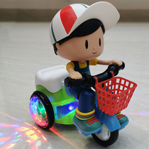 Douyin same Toy Stunt spinning glowing boys and girls tricycle universal special effects luminous toy New