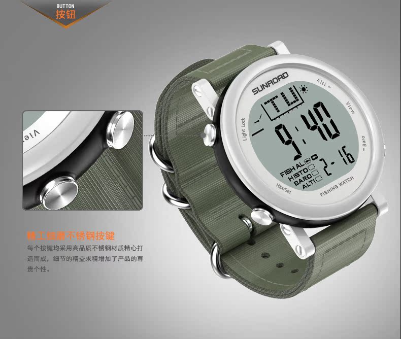 Bàn kiểm tra áp suất không khí câu cá của SUNROAD - Giao tiếp / Điều hướng / Đồng hồ ngoài trời đồng hồ pierre cardin