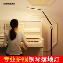 Floor lamp Living room Bedroom LED eye protection Study reading vertical piano table lamp Guzheng sheet music Practice special lamp