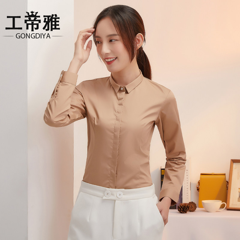 Emperor Drilling Close Career Sleeve White Shirt Ms Workwear Commuter Han Fan Student Shirt