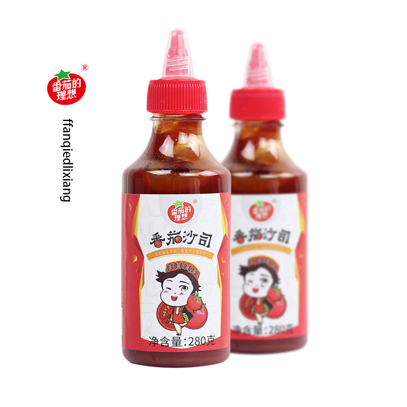 Ketchup sauce for home extrusion bottled commercial low fat low-carb children's baby packet Xinjiang Yaxi fries