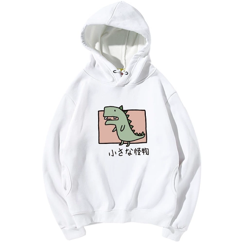 Детский флисовый осенний динозавр, белая цветная бархатная толстовка для мальчиков с капюшоном, подходит для подростков