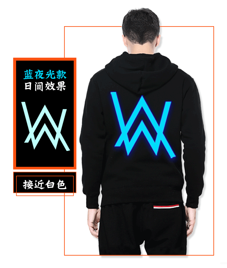 Alan Walker với cùng một mô hình Allen Walker DJ áo len nam áo hoodie Faded bộ quần điện tử