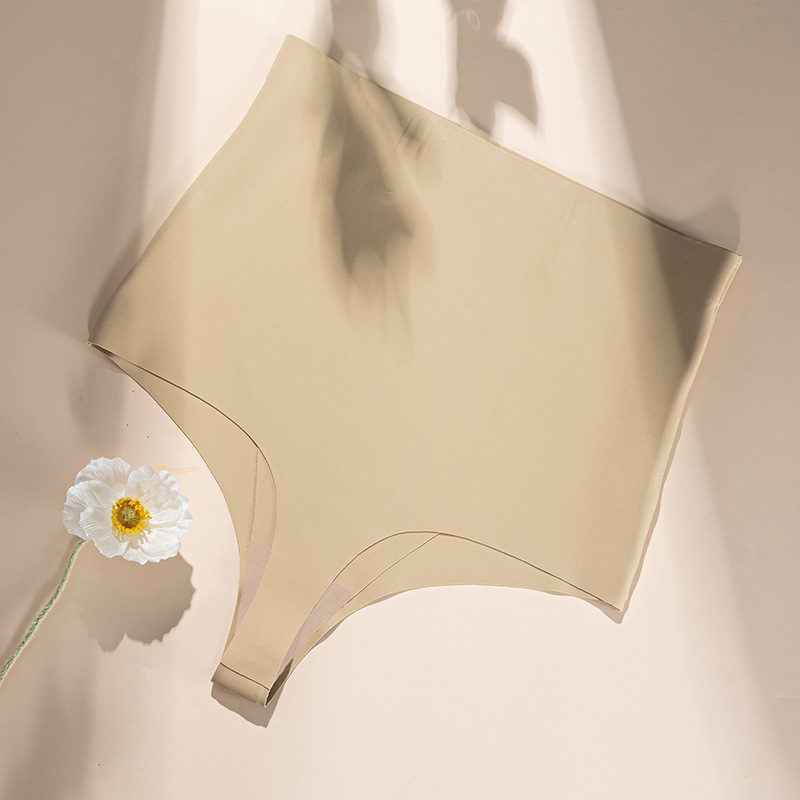 European and American High-Waisted Laser-Cut Seamless Shapewear Thong Comfortable Women's Tummy Control Underwear