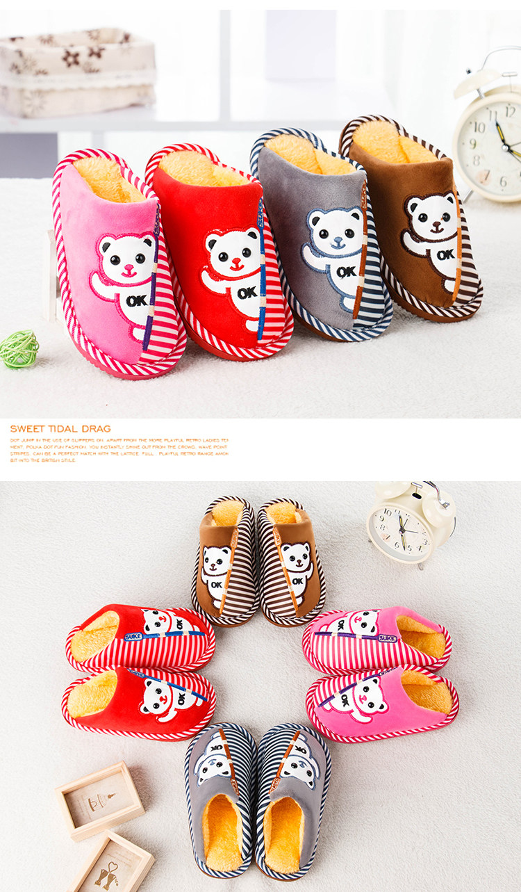 Pantoufles enfants en suède pour hiver - Ref 987149 Image 16