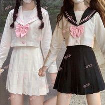 (Shinbei JK)Original summer Cherry orthodox JK uniform long dress Kansai lapel genuine sailor suit set new