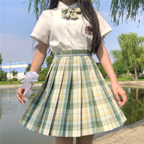 (Shenbei JK) original refreshing jk uniform green dress skirt skirt pleated skirt skirt womens spot