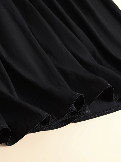 Skirt for women summer 2025 new pear-shaped figure large swing skirt mid-length unlined high-waisted casual a-line skirt