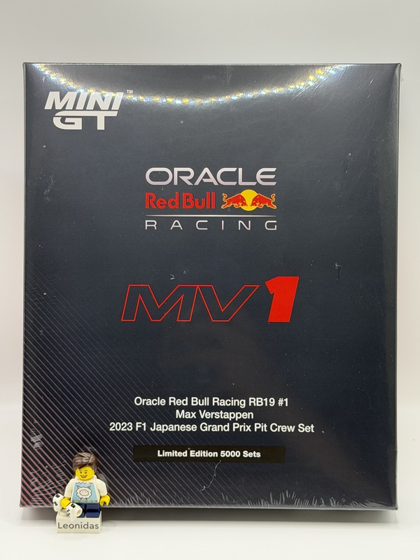 [in Stock with Free Shipping] Minigt & 2023 F1 Japan Grand Prix Red Bull Rb19 Verstappen Set Includes Figurine