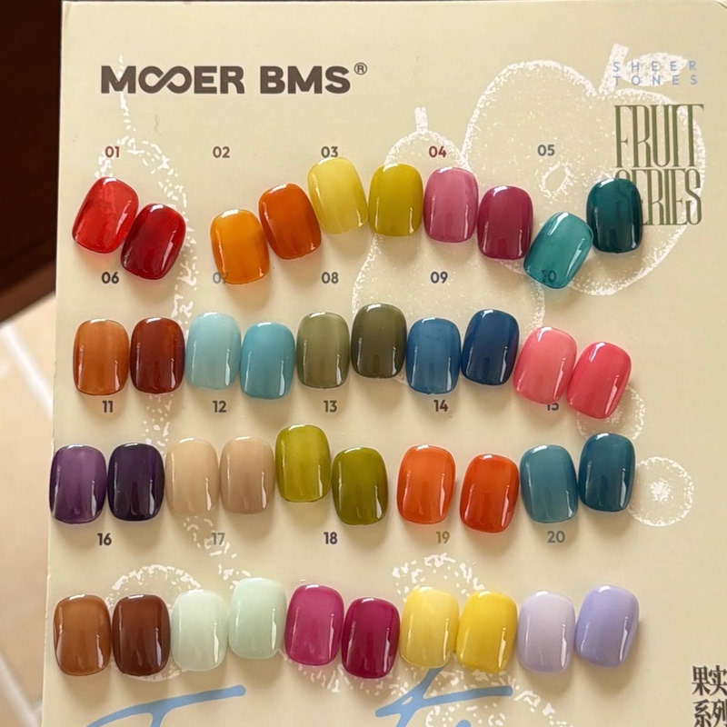 Mooerbms New Autumn and Winter Fruit Series Semi-Transparent Nail Polish Lazy Korean Style ins Gradient Gel
