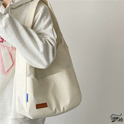 Брендовая японская демисезонная универсальная вместительная и большая сумка на одно плечо, Южная Корея