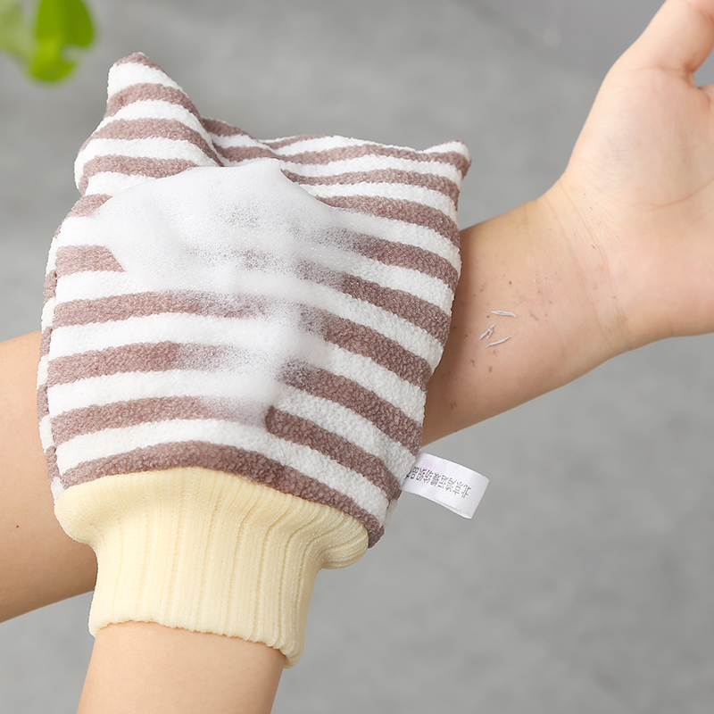 Bath towels for men and women no pain in bath towels glove powerful rubbing mud grey frosted double-sided domestic back rubbing back theorist