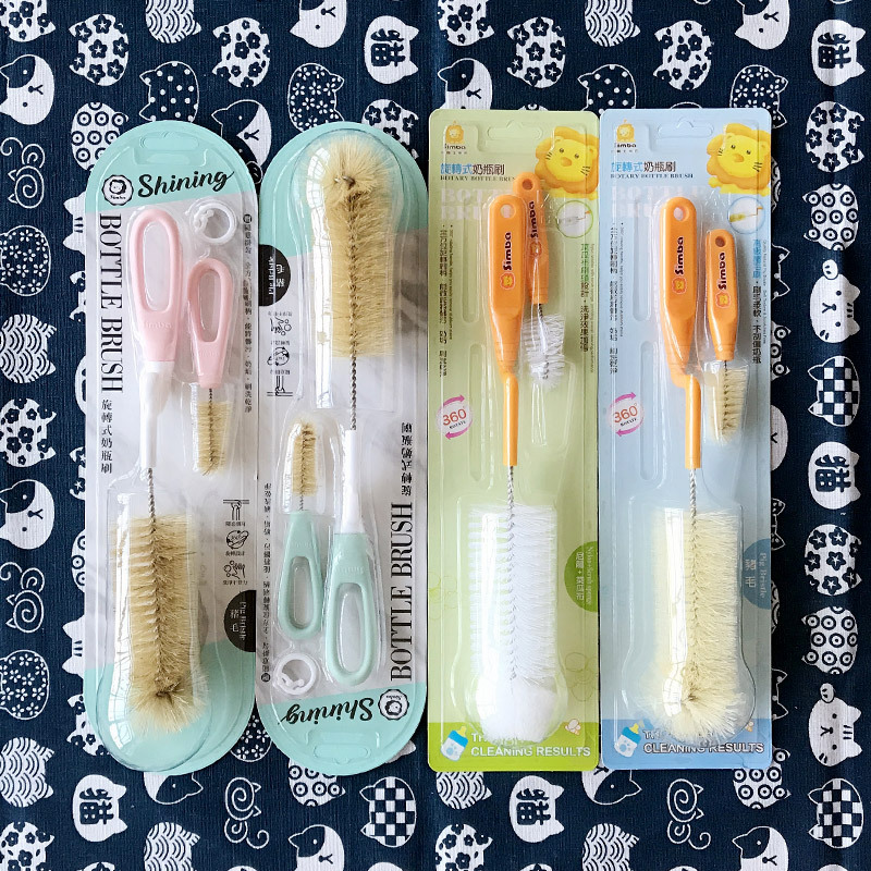 Little Lion King Simba Bottle Brush, Nipple Brush, Long-Handled Cup Brush, 360-Degree Rotating Cup Cleaning Brush