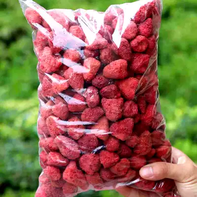 Freeze-dried strawberry crispy whole grain 500g a catty of nougat snowflake crisp baking raw strawberry dried dehydration