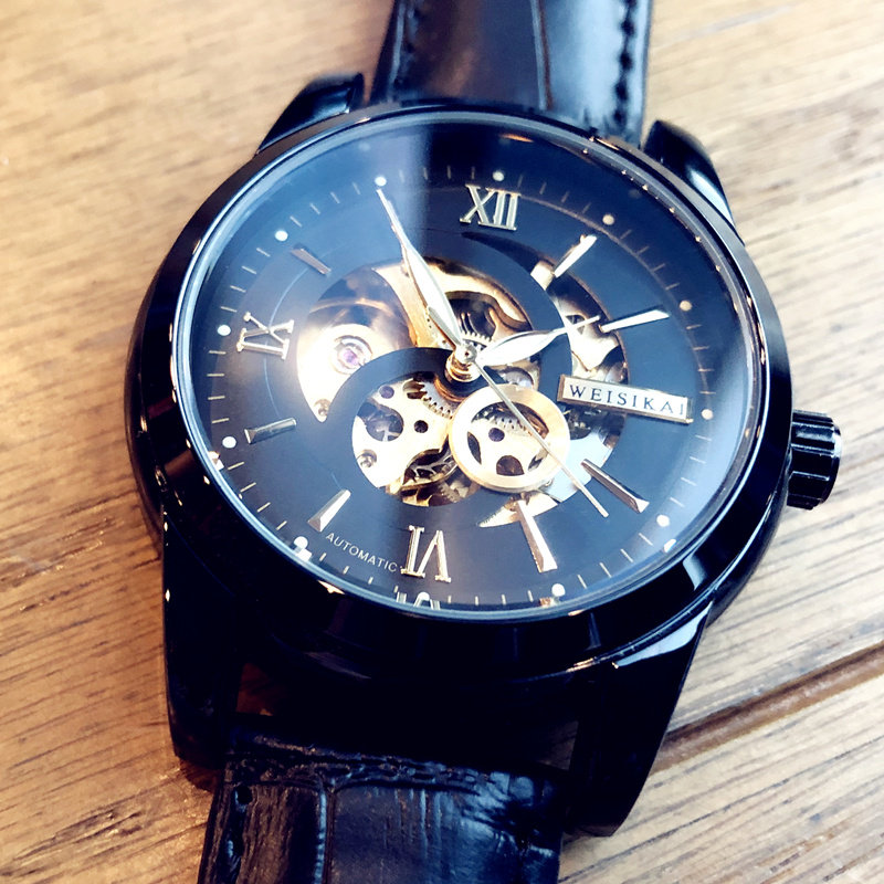 2022 New watch Men's Mechanical Watch Men Watch Automatic Waterproof Steel Double - sided Hollow Night Trend Students