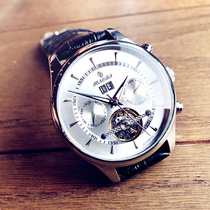 Watch Male Leather Strap Mechanical Watch Student Trend Personality Cool Sports Money Waterproof Fully Automatic Hollowed-out Nameplate