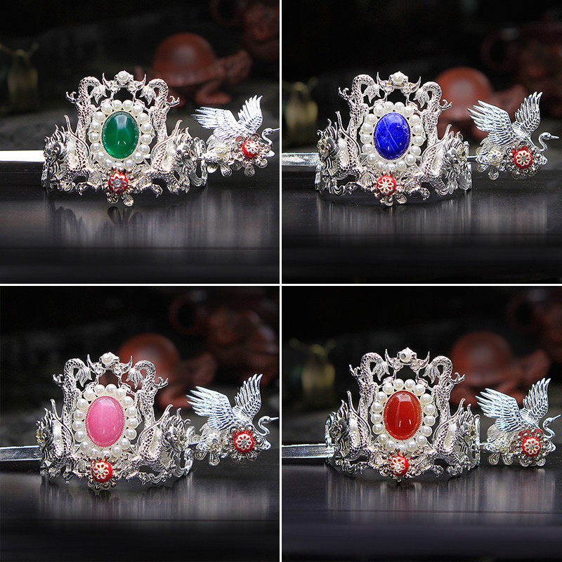 Handmade headgear Ancient Clothing Men's Wig Sleeve Head Crown Ornament Ancient Wind Film And Film Writing Real Performance Styling Hair Accessories Q318