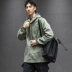 Macheda áo dài trench coat mùa thu 2018 phiên bản mới của Hàn Quốc xu hướng áo khoác trùm đầu giản dị áo gió giảm cân Áo gió