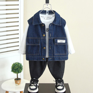 Physical counter mall quality boys' denim vest