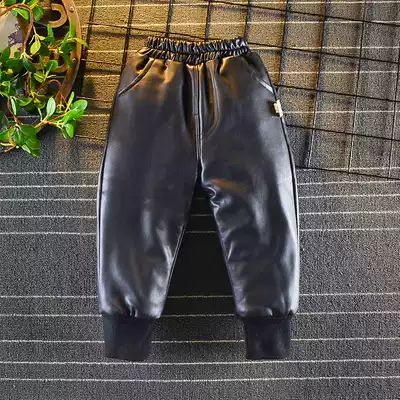 2019 New children's winter clothes plus velvet pants 1-2-3 years old baby thick warm casual cotton pants 5 Korean tide