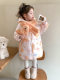 Girls' mid-length down jacket winter 2025 new style children's cartoon hooded coat baby warm clothes