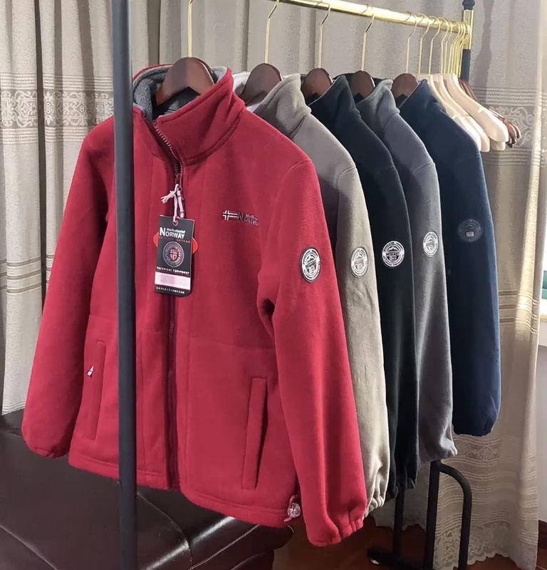 Export to Norway Order Double-Sided Fleece Jacket for Men and Women, Fleece-Lined and Thickened, Autumn and Winter Style for Men
