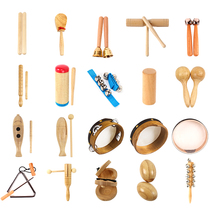 Log set teaching aids soundboard sand hammer tambourine triangle iron double ring tube kindergarten children Orff percussion instrument