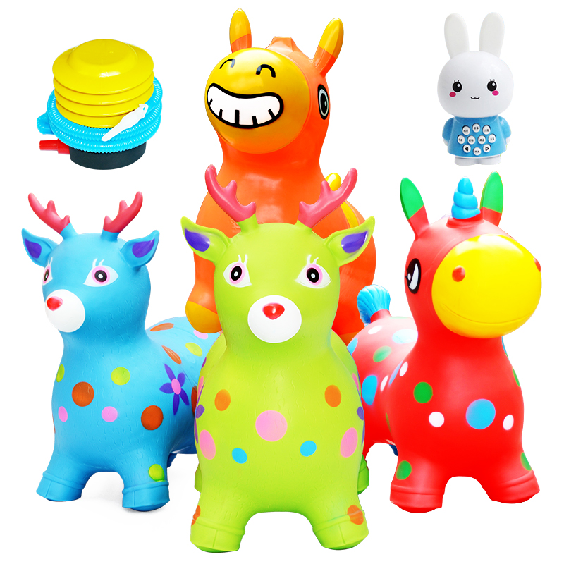 Inflatable horse jumps preschool toy Pima thickens boys and girls 3 - 6 years old toy