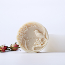 Love Soap Workshop Relief Festive Magpie Three-dimensional DIY Handmade Soap Round Flower Die Silicone Gel Die Cold Soap Silicone Gel Mold
