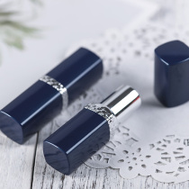 Ai Zaofang Plaid silver waist line blue lipstick empty tube DIY handmade lipstick tube need 12 1 lipstick mold